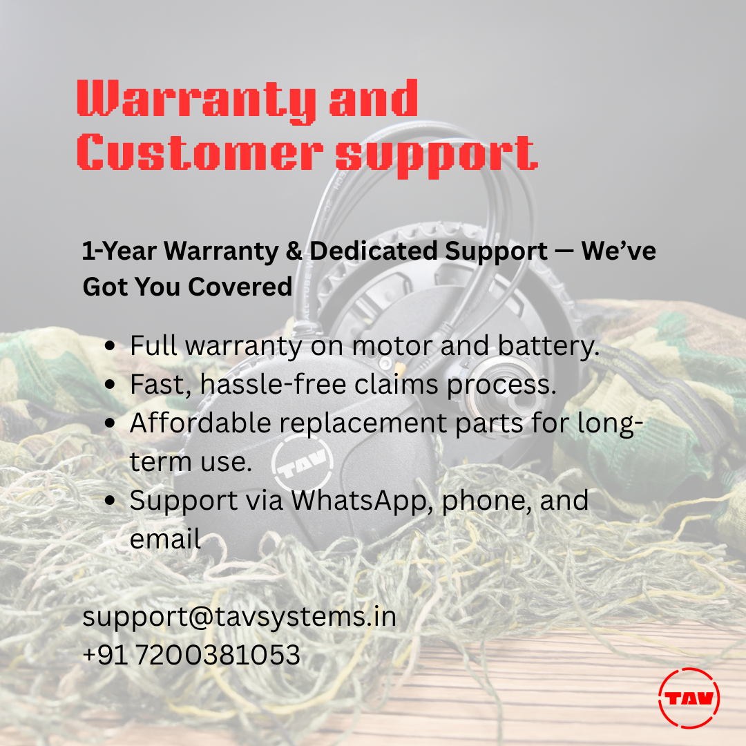 TAV Mid-Drive Conversion Kit with LED Display – 36V 250W