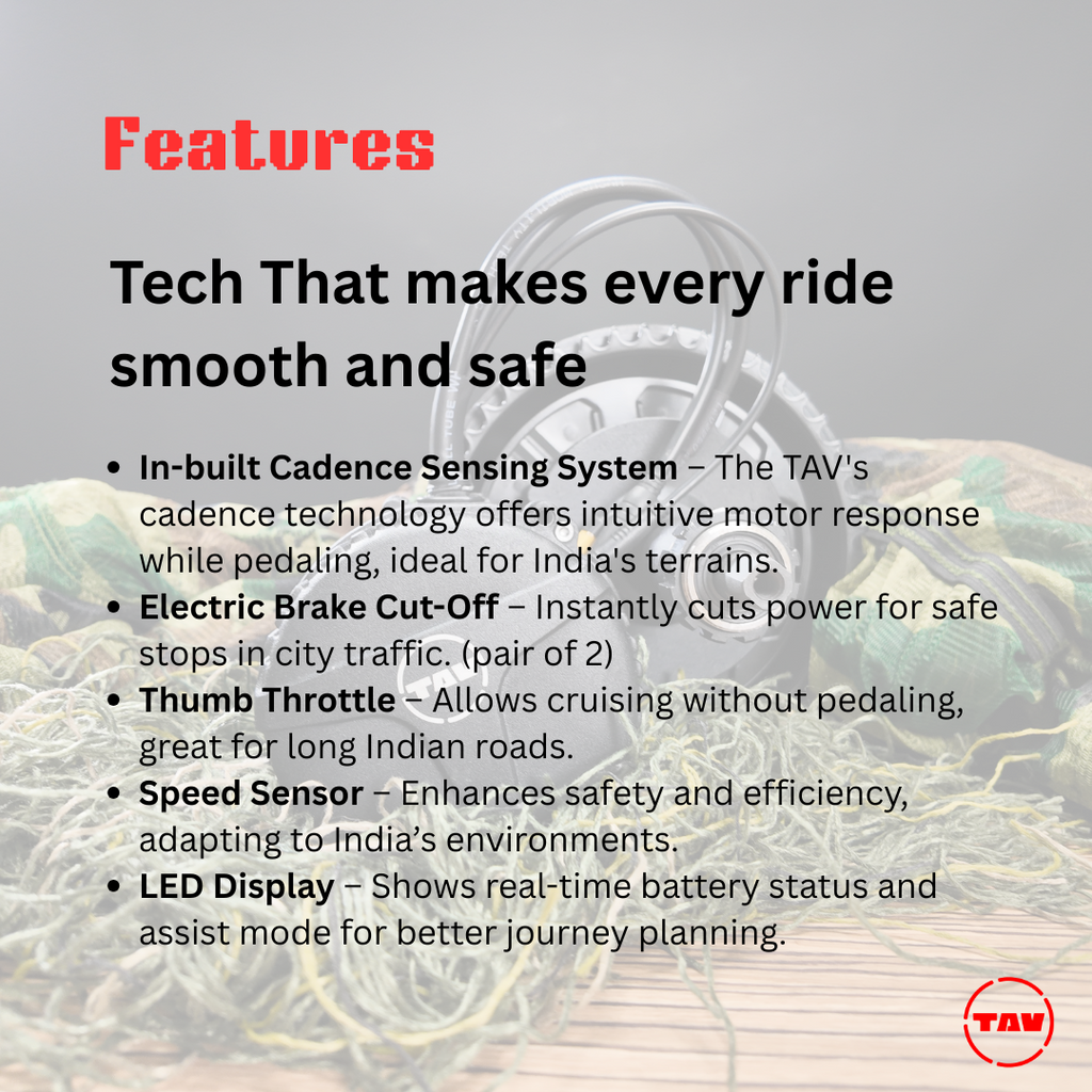 TAV Mid-Drive Conversion Kit with LED Display – 36V 250W