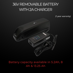 TAV Mid-Drive E-Bike Conversion Kit 36V 250W with 36V battery pack | Electric conversion kit for bicycles