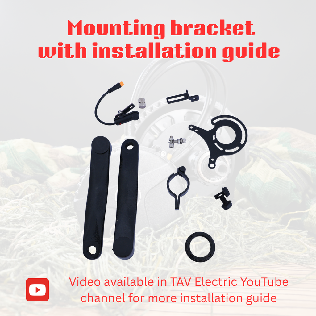 TAV Mid-Drive Conversion Kit with LED Display – 36V 250W