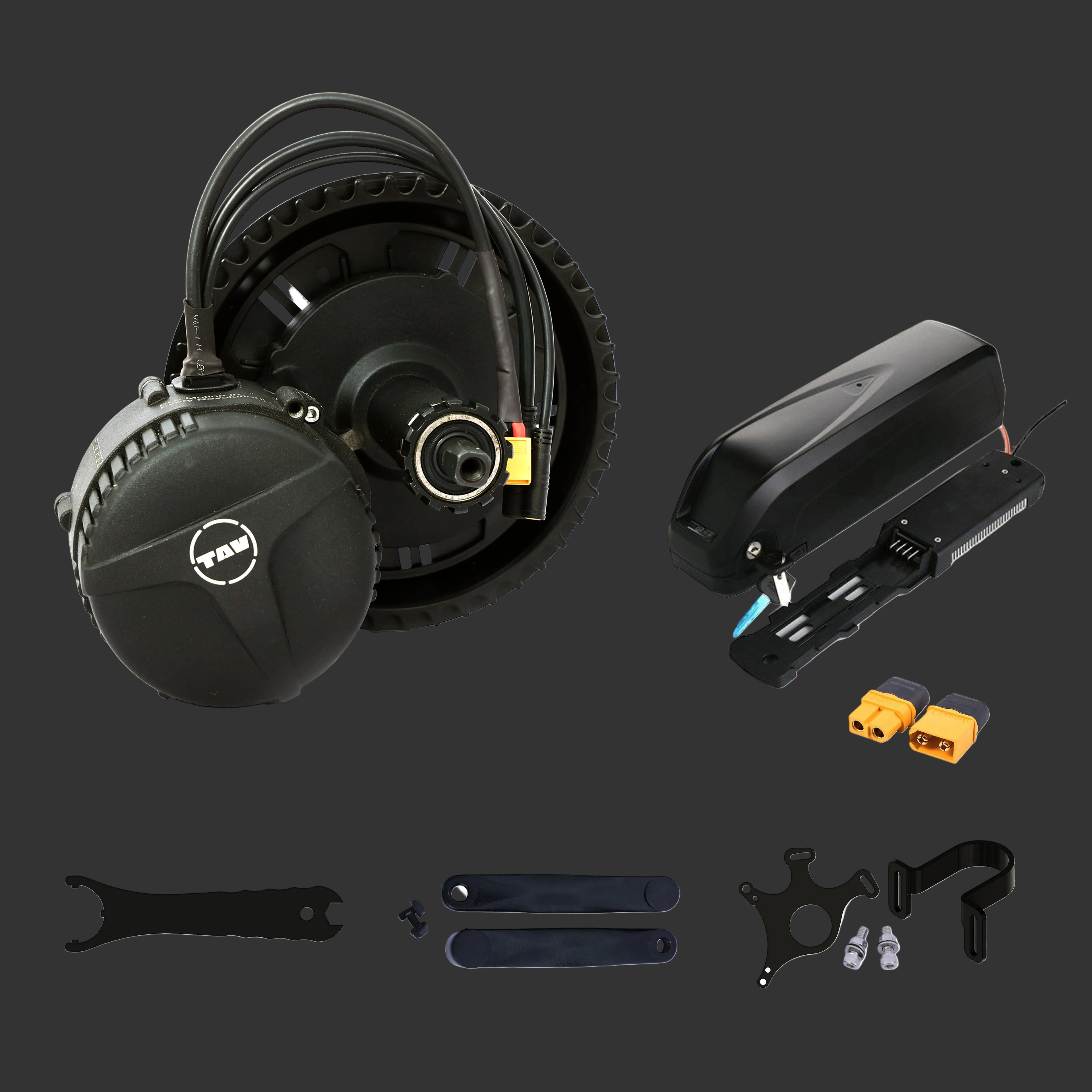 TAV Mid-Drive E-Bike Conversion Kit 36V 250W with 36V battery pack | Electric conversion kit for bicycles